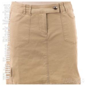 White House Black Market Beige Cargo Skirt